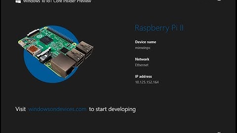 Installing Win 10 IoT on Raspberry PI 2