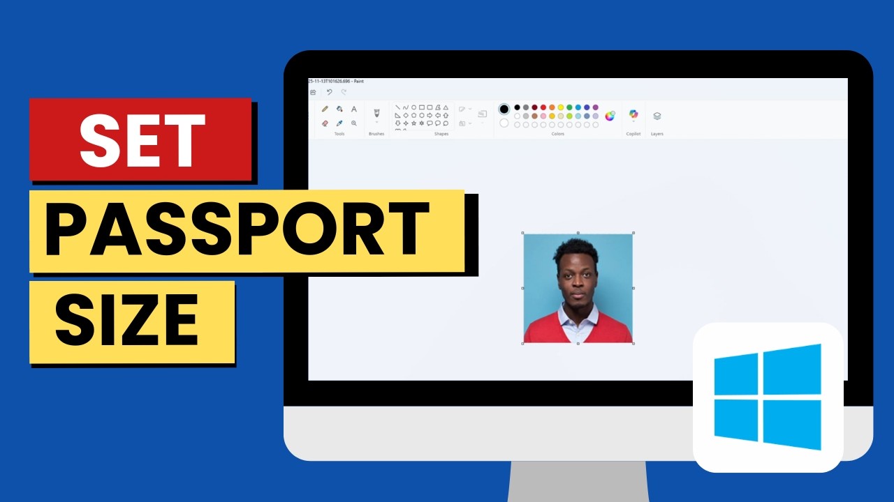 Как установить размер фотографии паспорта в Paint | Создание фотографии паспорта 2x2 с помощью MS...