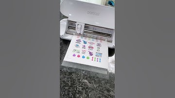 ✂️ Print Then Cut Stickers Silhouette Portrait 3 #vinylcutter  #shorts