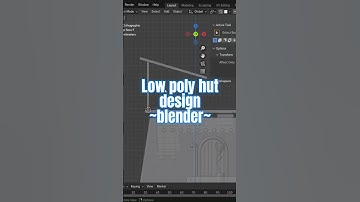 Blender Timelapse: Simple Low Poly Hut #shorts #timelapse #blender3d #lowpoly #gameassets #gamedev