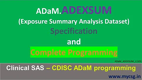 Clinical SAS - ADaM ADEXSUM Complete programming