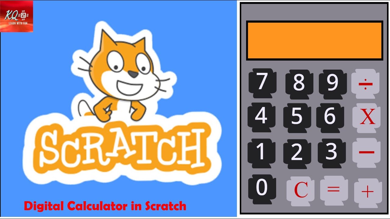 เขียน โปรแกรม เครื่อง คิด เลข  New 2022  Project5 - Calculator in Scratch |coding |calculator scratch |scratch | knowledge quotient