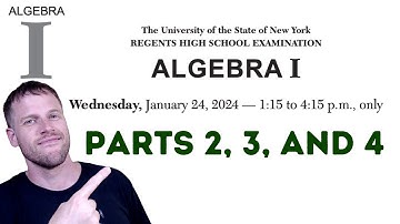 Algebra 1 Regents January 2024 (questions 25-37)