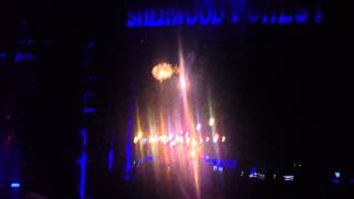 Fireworks blowing up at Sherwood Forest Electric Forest 2013