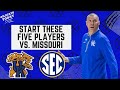 Mark Pope has to utilize Kentucky's best lineup against the Missouri Tigers