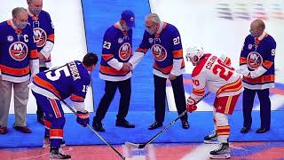 New York Islanders Opening Night Ceremonial Faceoff at UBS Arena 11/20/2021