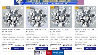 DMJ-GEMS Diamond Market Jewelry & GEMS GIA Round Shape 5 carat $4,700 12/1/2024 Sunday 6:00PM