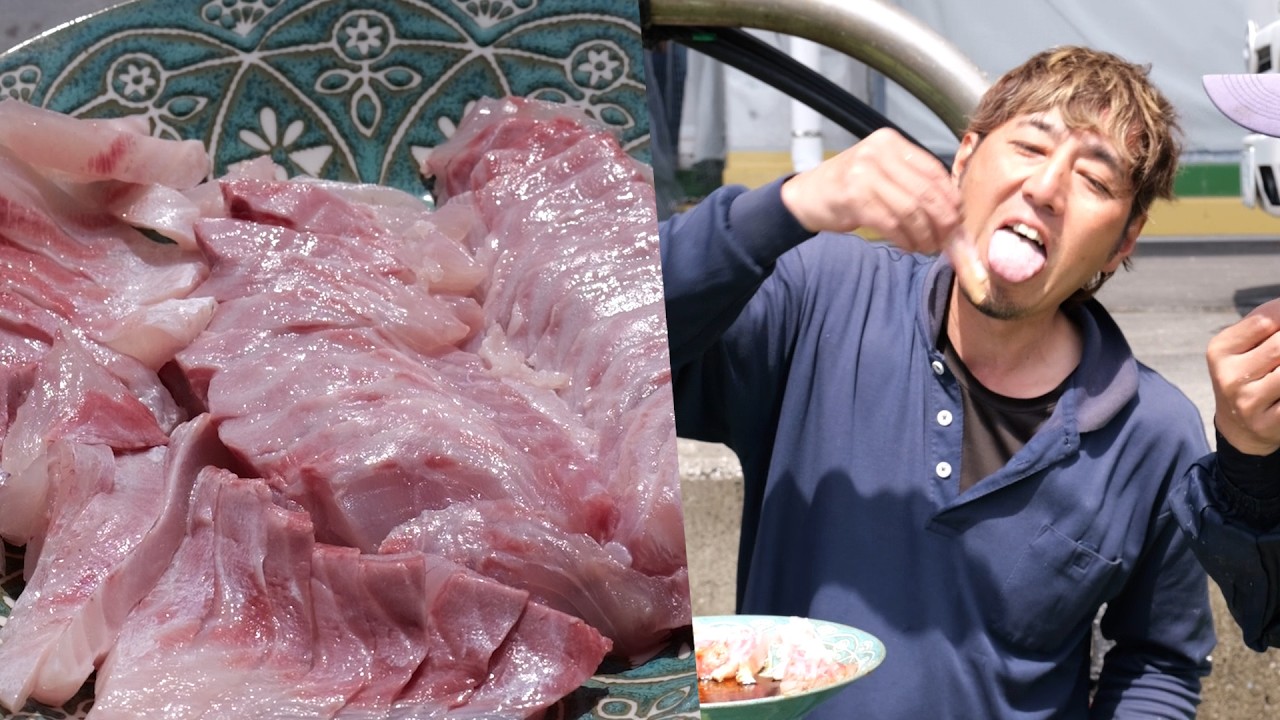 【漁師飯】漁師たちの晩酌。マグロを捌いて刺身&照焼き&絶品炙り丼!翌朝漁で取れた脂たっぷりイシダイの刺身
