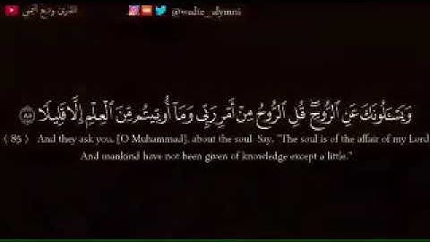 وَيَسْأَلُونَكَ عَنِ الرُّوحِ  القارئ :وديع اليمني♥️.