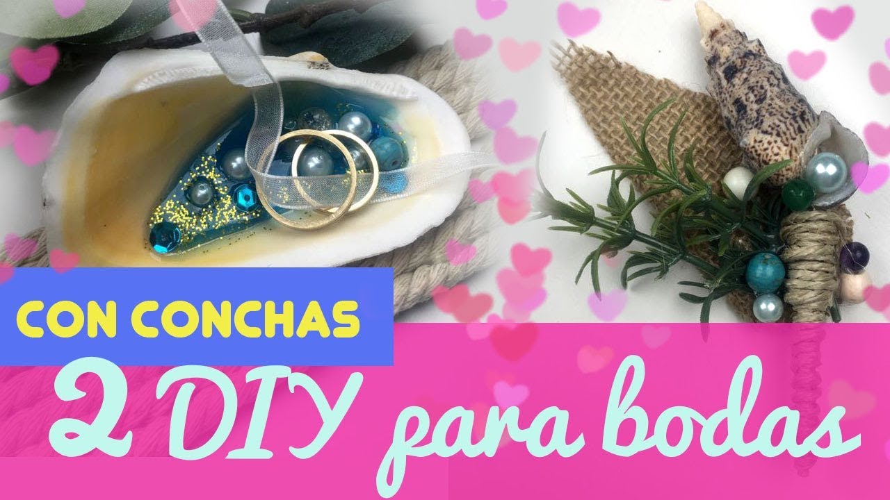 🐚🐚 MANUALIDADES para BODAS con CONCHAS de PLAYA 🐚🐚【2 DIY】 manualidades raudales