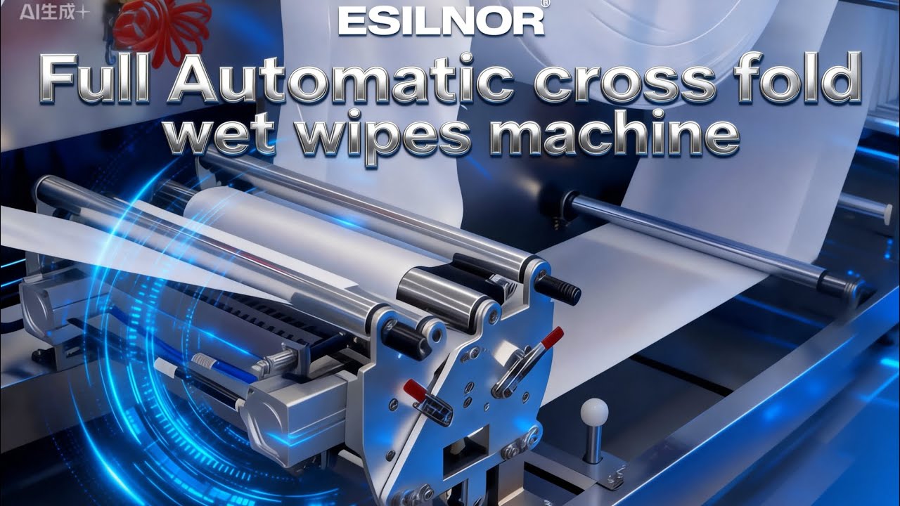 High Speed Cross Fold Wet Wipes Machine(3-40 wipes/bag) - YouTube