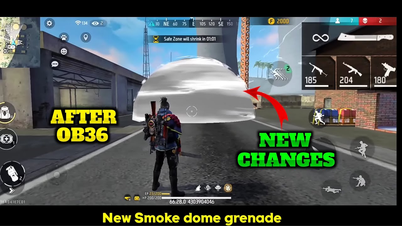 TOP OB36 UPDATE CHANGES IN GARENA FREE FIRE . NEW OB36 UPDATES IN FREE FIRE 😯 .