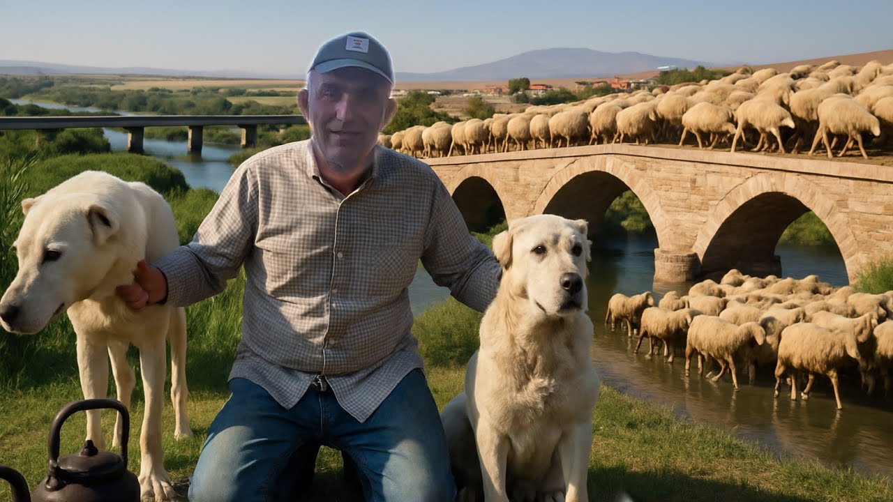 KURT ARADIĞIM YERDEYİM.KIRŞEHİR KESİKKÖPRÜ,KIZILIRMAK KENARINDA SÜRÜYÜ AKBAŞ DİŞİLER KORUYOR.