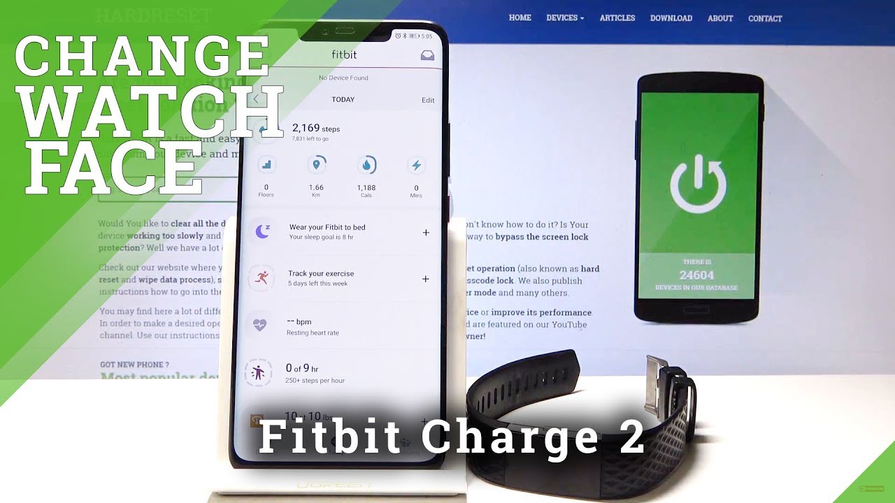 fitbit charge 2 change clock face