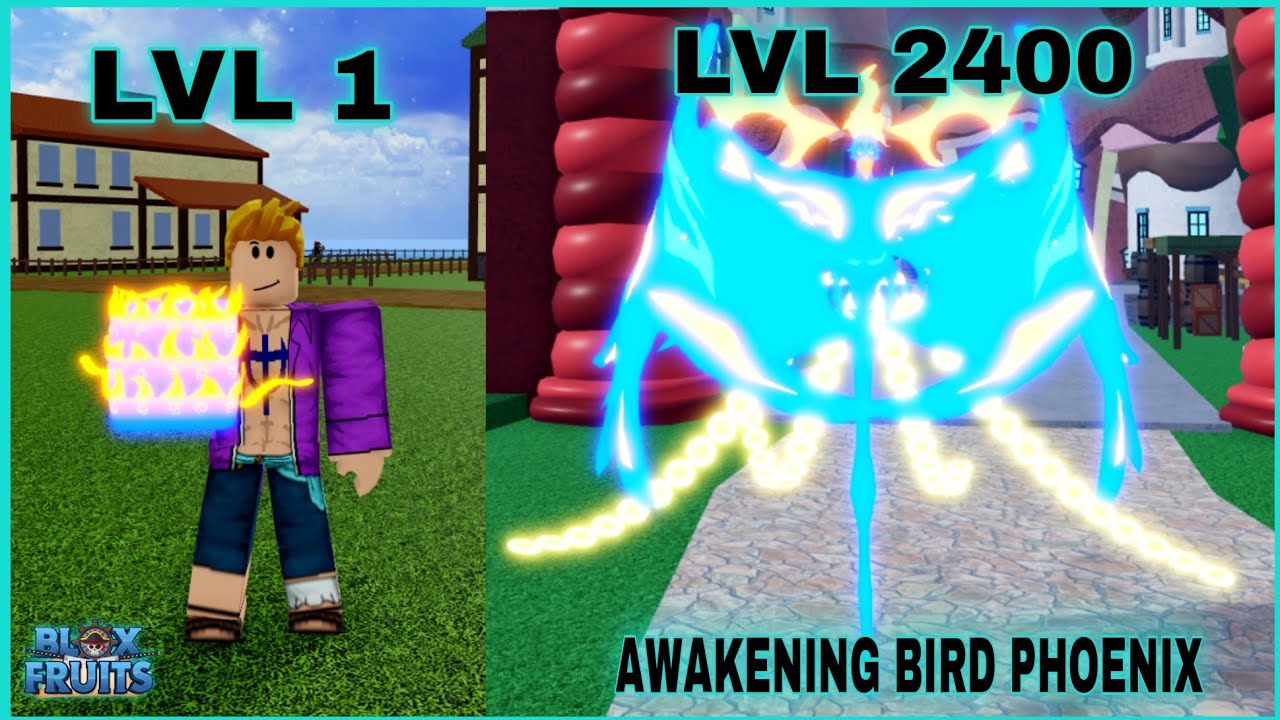 Reworked Bird Phoenix V1 V2 ( Devil Fruits ) I Reached Max In Blox Fruits 