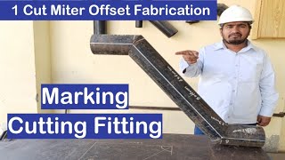 1 Cut Miter Offset Fabrication | any Degree offset fabrication | Pipe offset calculation #pipeoffset by Fabrication With Shoaib 3,081 views 1 month ago 6 minutes, 37 seconds