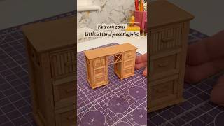 Another piece for the bedroom room box. #miniatures #dollhouses #dollshouses #tutorials #juliewarren