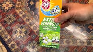 How to Clean your Carpet with Arm and Hammer Oxi Clean Extra Strength 100 Works