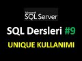 SQL Dersleri : SQL Server ile SQL Eğitimi : Sql UNIQUE Kullanımı | sql database #sqldersleri