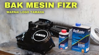 LEBIH SIMPLE? WARNAI LOGO YAMAHA,,REPAINT BAK MESIN FIZ R - RESTORASI FIZ R