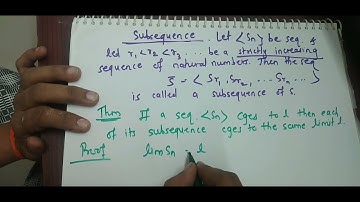Sequences#theorem# theorem on subsequence