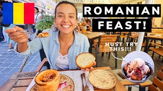 FIRST TIME TRYING ROMANIAN FOOD! | EATING OUR WAY THROUGH BRASOV TRANSYLVANIA 🇷🇴