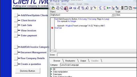 Mesage box in lotus script