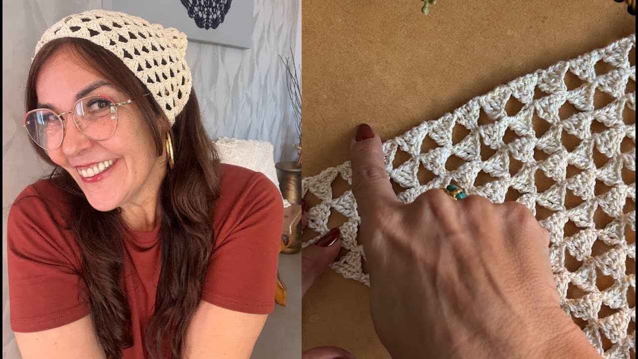 BANDANA DE CROCHÊ - Passo a Passo