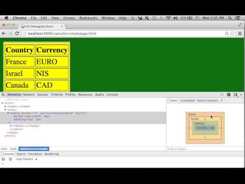 CSS Editor Matrix Pane