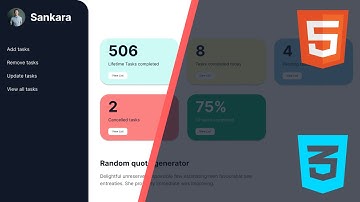 Admin Dashboard Using HTML and CSS #tsbsankara