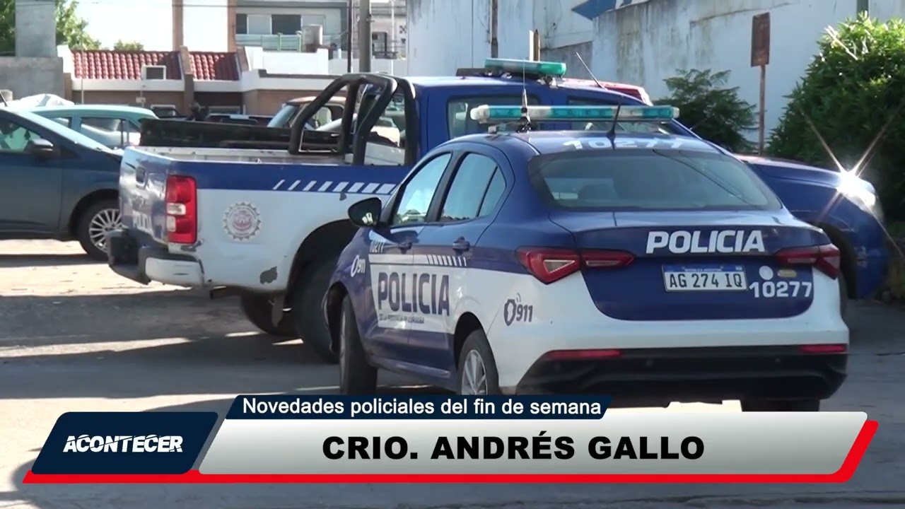Marcos Juárez: Novedades policiales del fin de semana