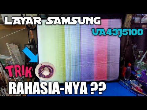 Pakai cara ini ! perbaiki TV LED Samsung 43j5100 gambar garis garis berbayang