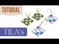 Tutorial Pendientes Mosaicos con cuentas Tila de Miyuki