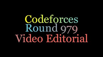 Codeforces Round 979 Video Editorial Problem[A-F]