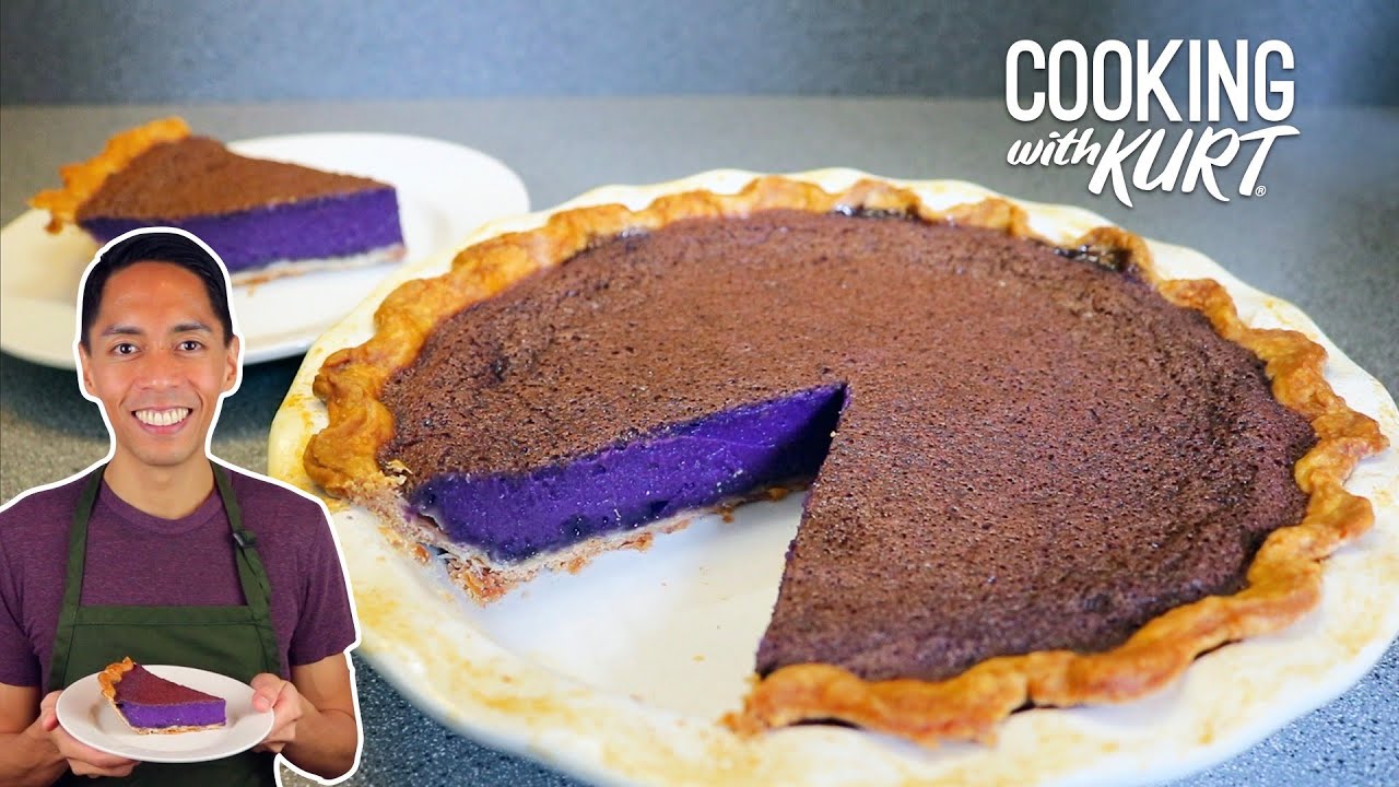 FilipinoStyle Ube Egg Pie with Homemade Flakey Pie Crust From Scratch