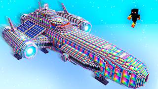 Poor Vs Rich Spaceship Battle In Minecraft