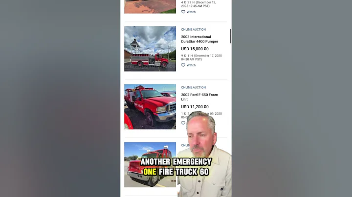GovDeals Fire Trucks: Want one for pennies?video credits: @hawthrne74