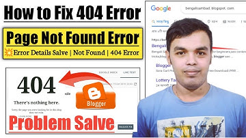 Blogger me custom redirect error 404 page not found kaise fix kare