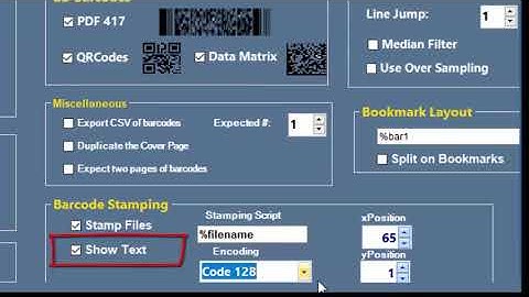 How to Stamp your file name or OCR text as barcodes