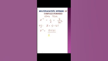 multiplicative inverse of complex numbers#master cadre math#within sec