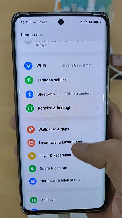 cara merubah susunan baris pada menu di smartphone realme