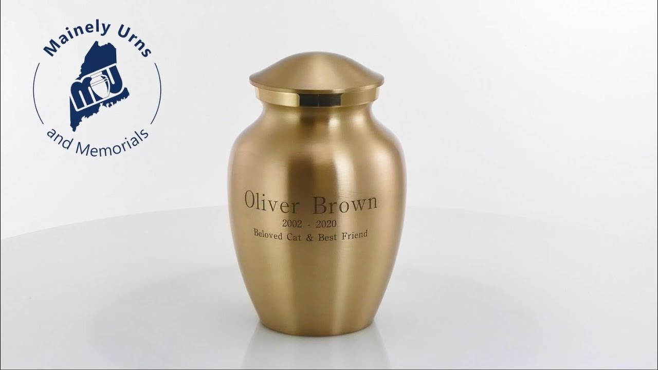 Extra Small Classic Brass Cremation Urn