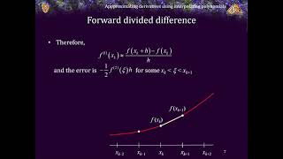 5.2.2 Approximating derivatives using interpolating polynomials