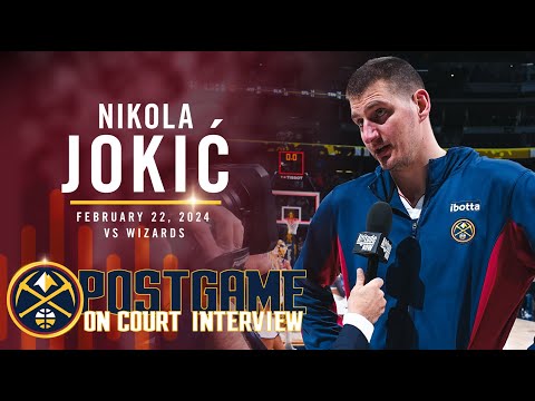 Nikola Jokić Full Post Game On Court Interview vs. Wizards 🎙