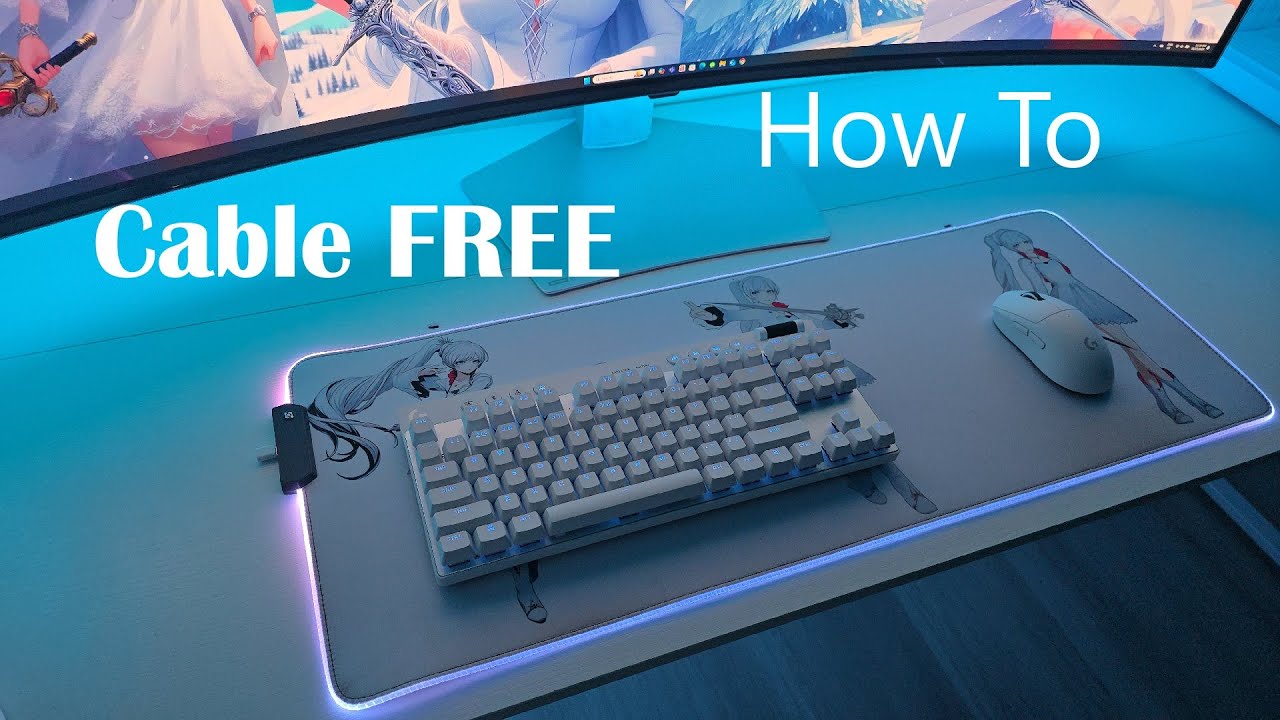 Modifying desk for cable free desk. A clean looking setup. How to make ...