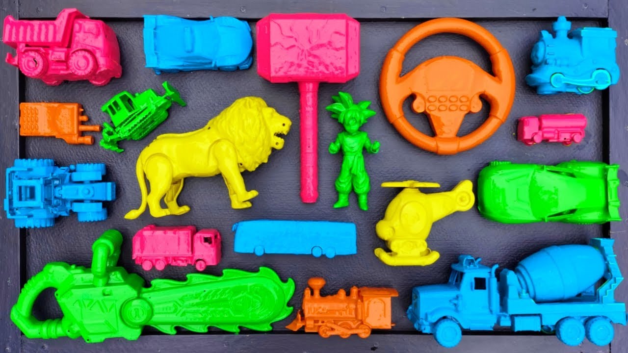 Membersihkan Mainan Mobil Balap, Truck Molen, Kereta Api, Tank Baja, Bus Telolet, Tracktor