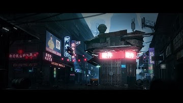 "The Bazaar" Dystopian 3D Environment Project