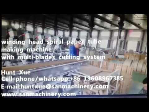 winding head spiral paper tube making machine with multi blades cutting system
