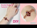 How to make beaded bracelet, Bicone and Seed beads, Jewelry tutorial