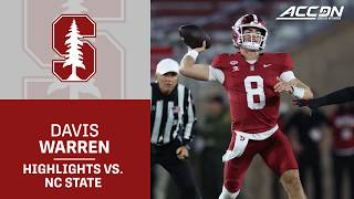 Stanford QB Davis Warren Highlights vs. NC State